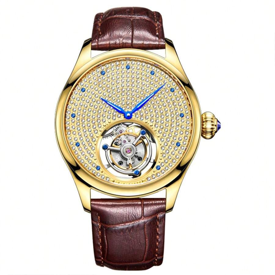 Genuine brownLeatherWatch1